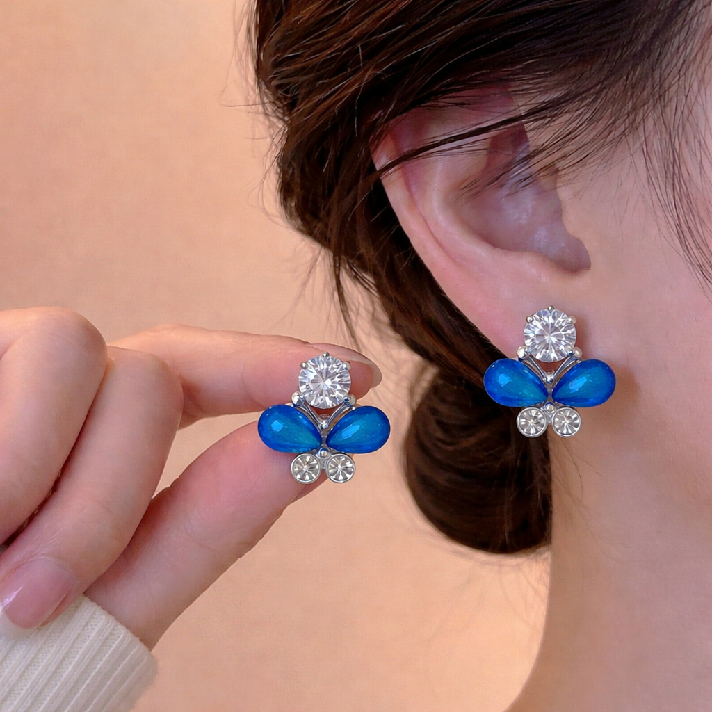 Azure Flutter Studs