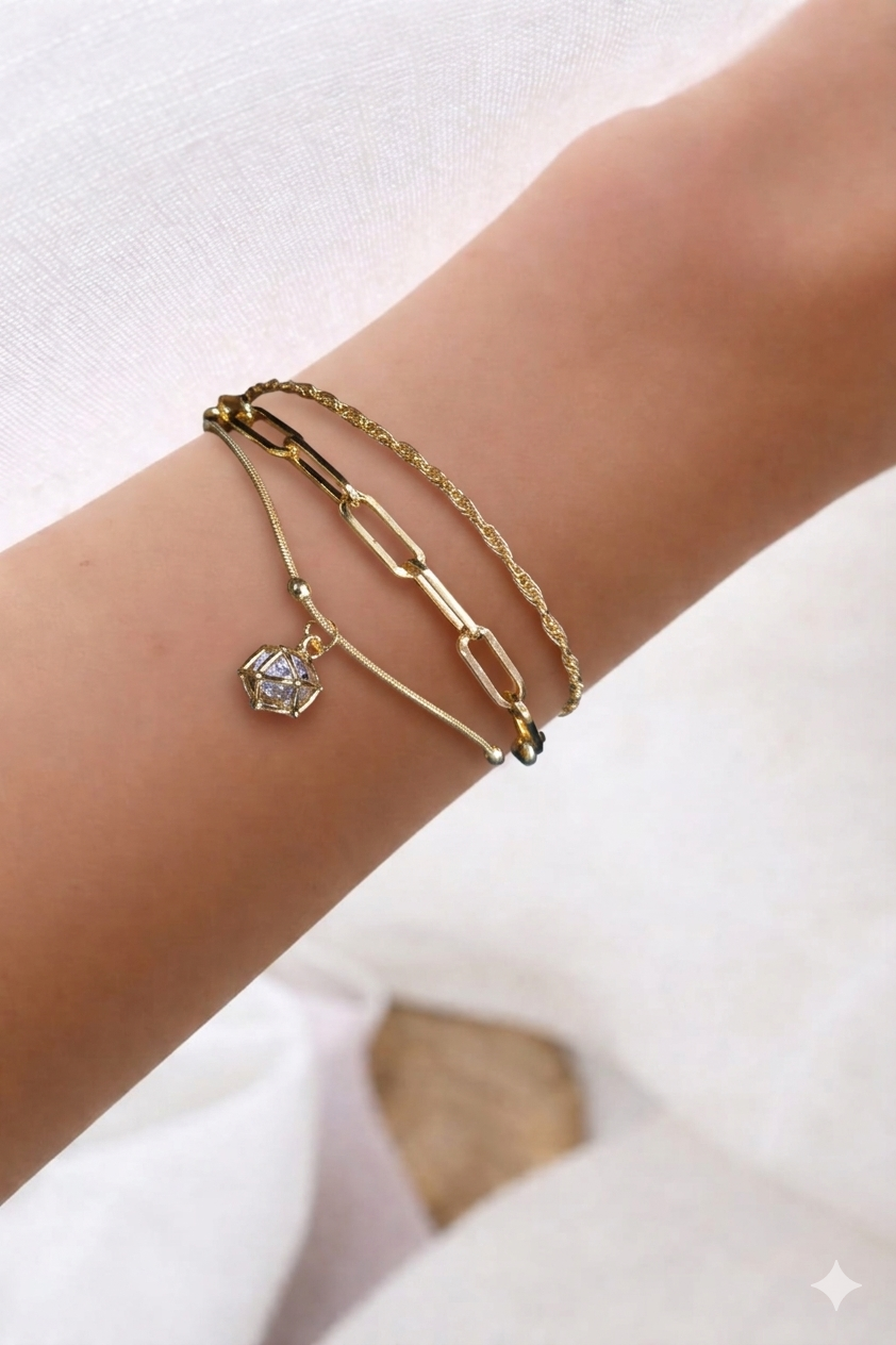 Golden Prism Charm Stack