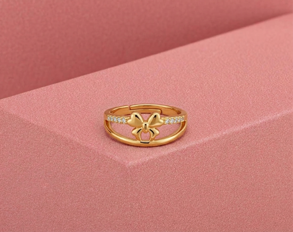 Golden Bow Grace Ring