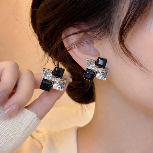 Monochrome Prism Stud Earrings