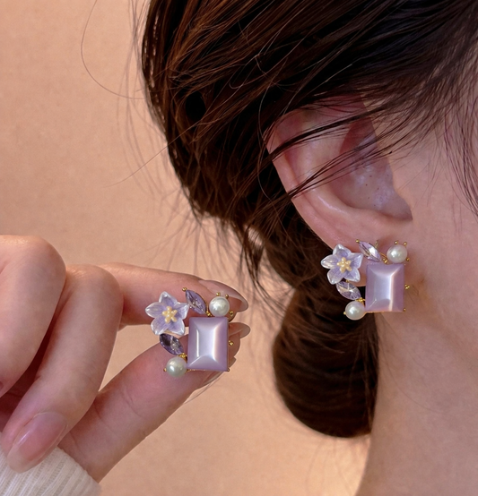 Lavender Bloom Studs