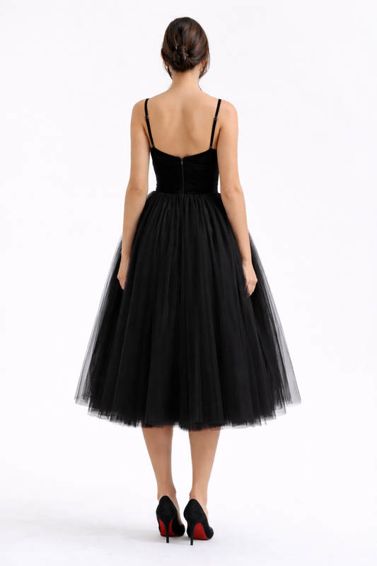 Elara Tulle Lycra Dress