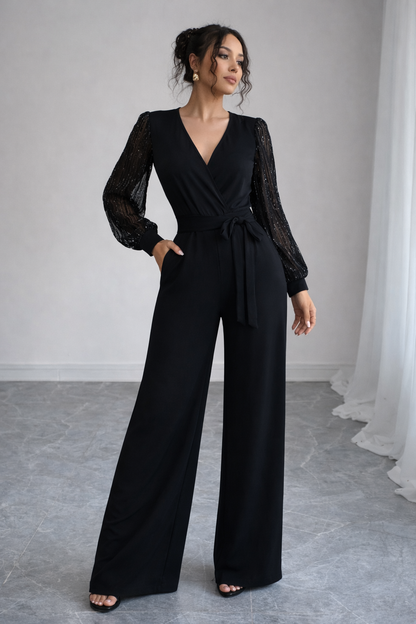 Midnight Allure Wrap Jumpsuit