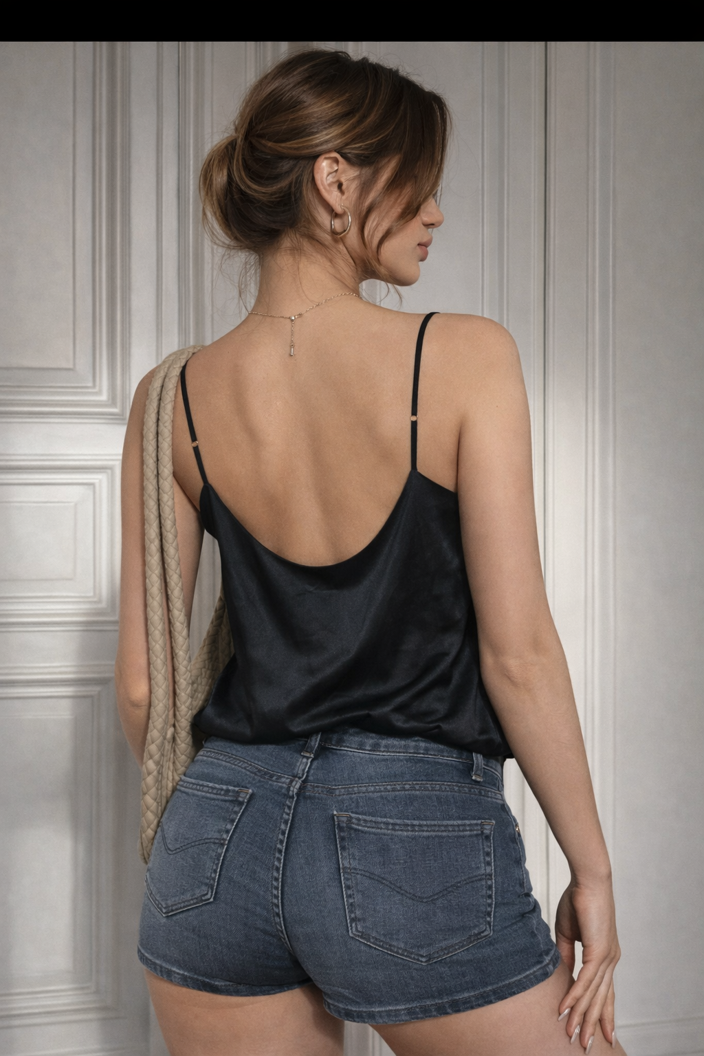 Noir Muse Satin Cami Top
