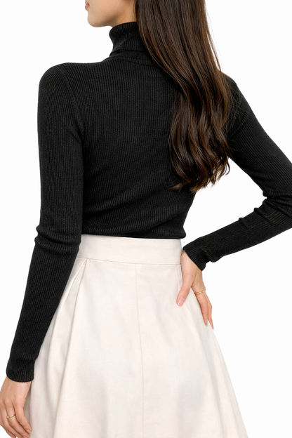 Women’s Polo Neck High Collar Top
