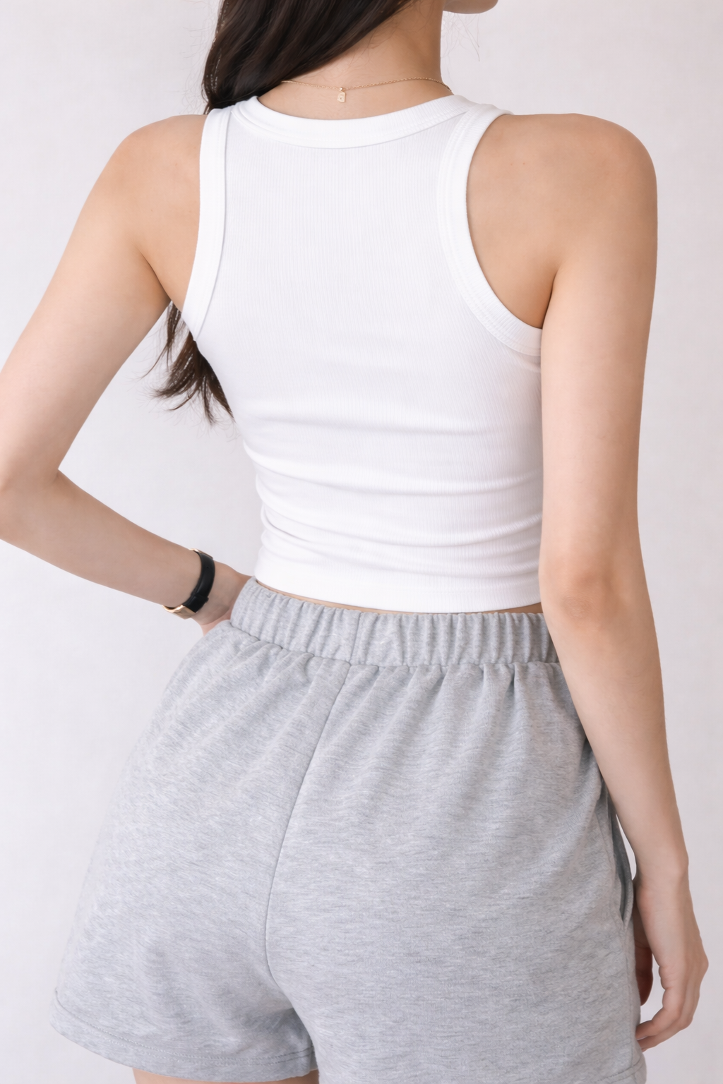 Women’s Ribbed High Neck Tank Top