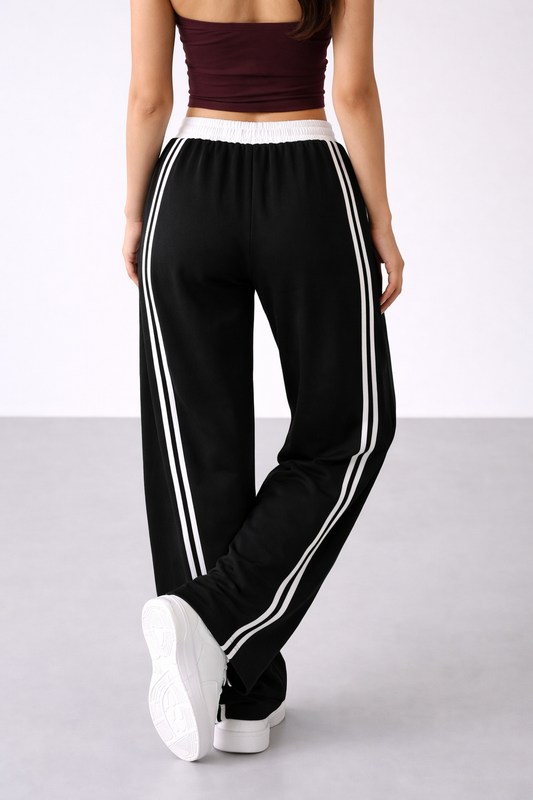 Athleisure Striped Track Pants