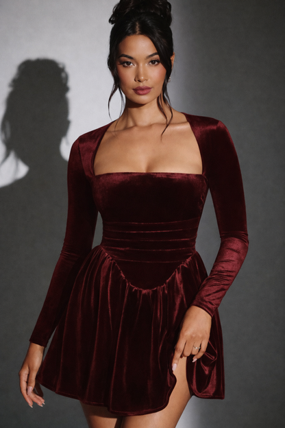 Velvet Royale Flare Dress
