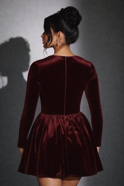 NoirVelvet Grace Flare Dress