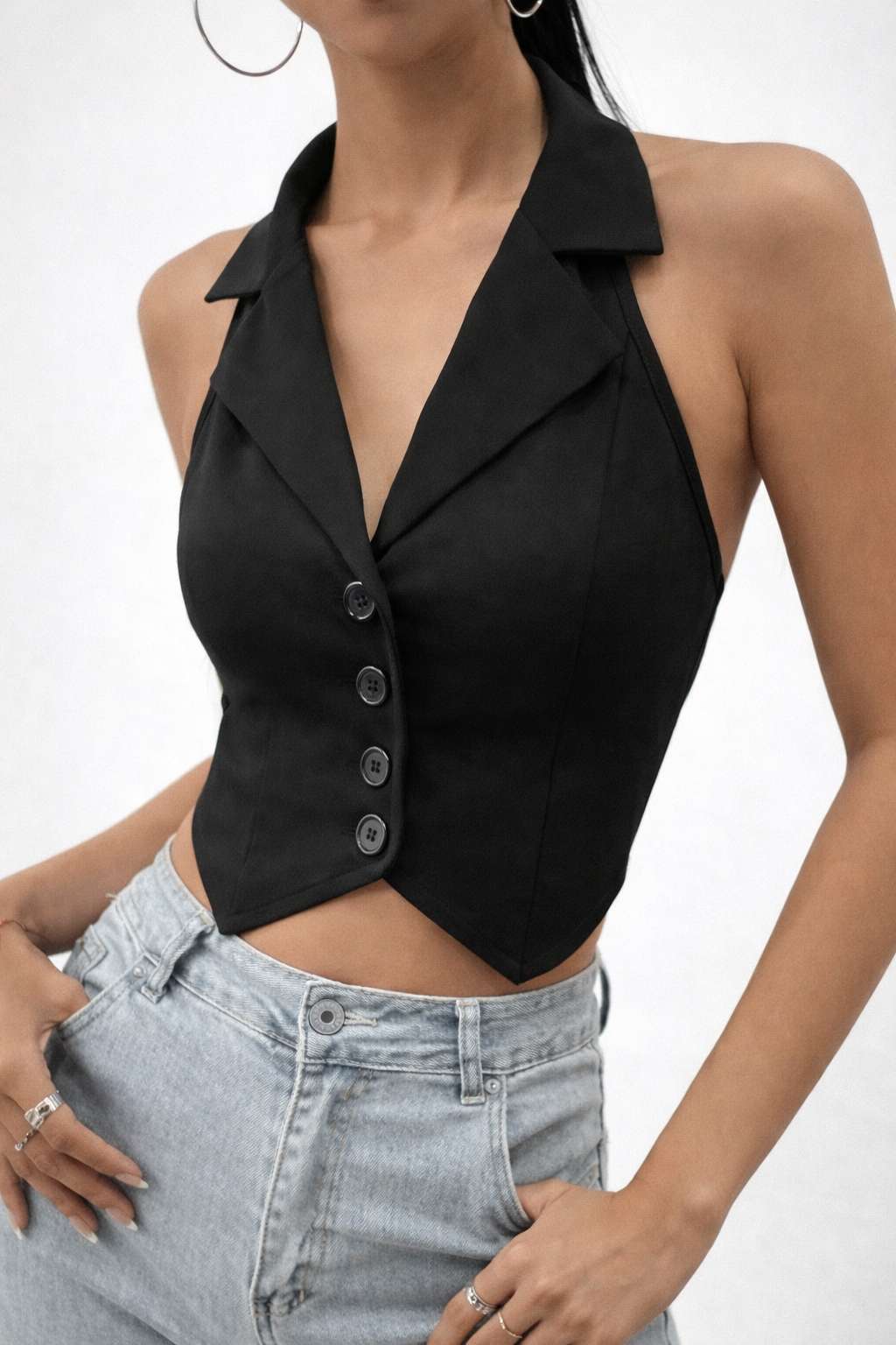 TailorMuse Halter Vest Top