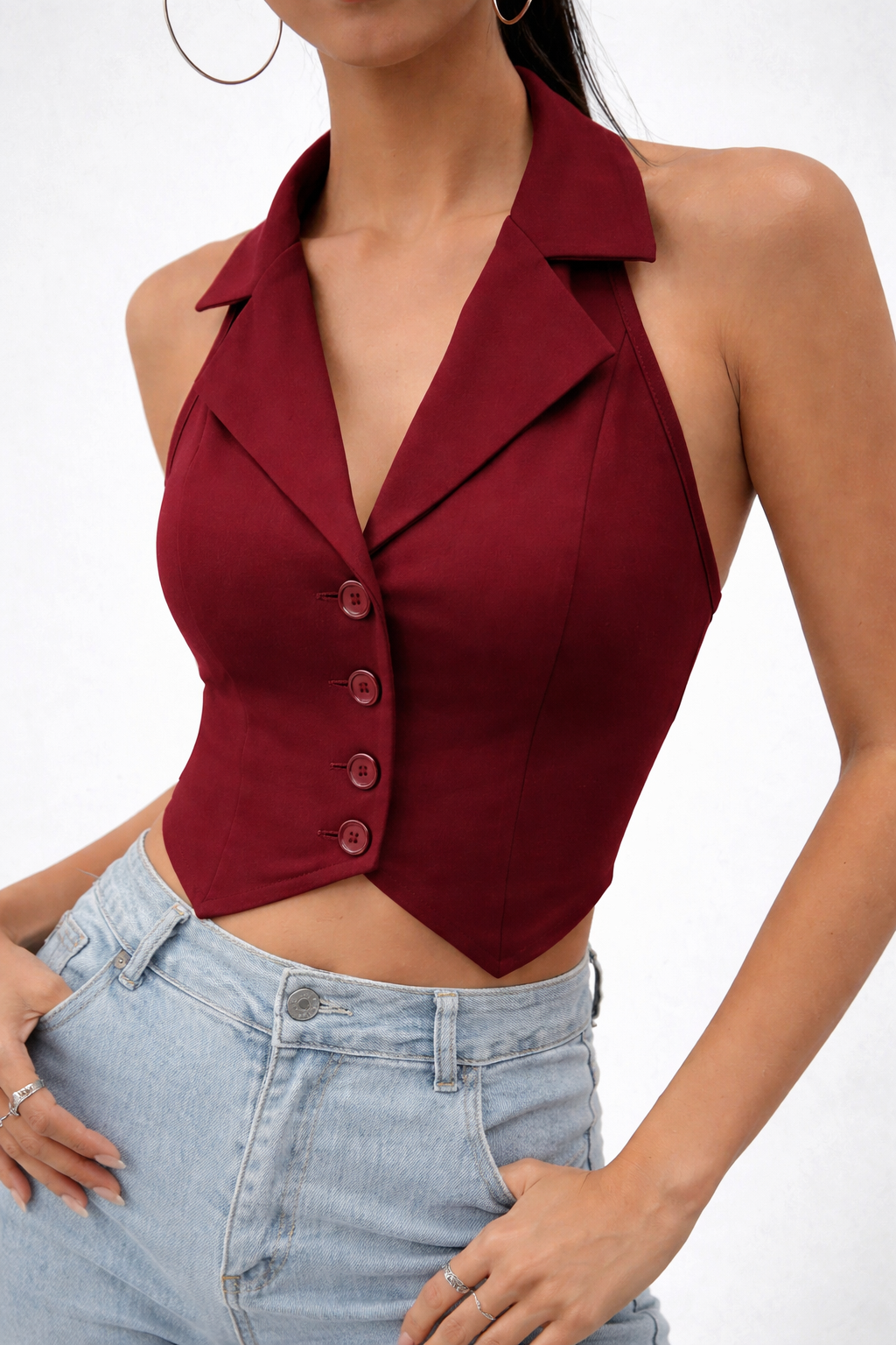 TailorMuse Halter Vest Top
