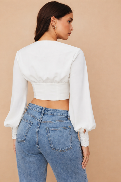SatinLuxe Lace-Up Corset Top