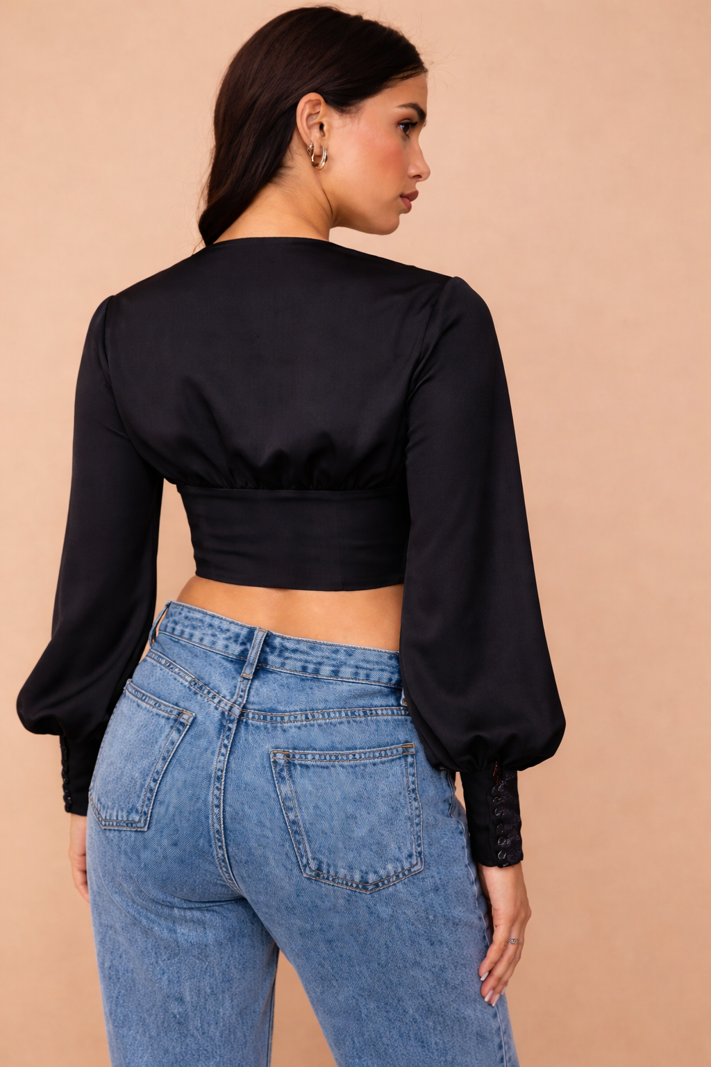 SatinLuxe Lace-Up Corset Top