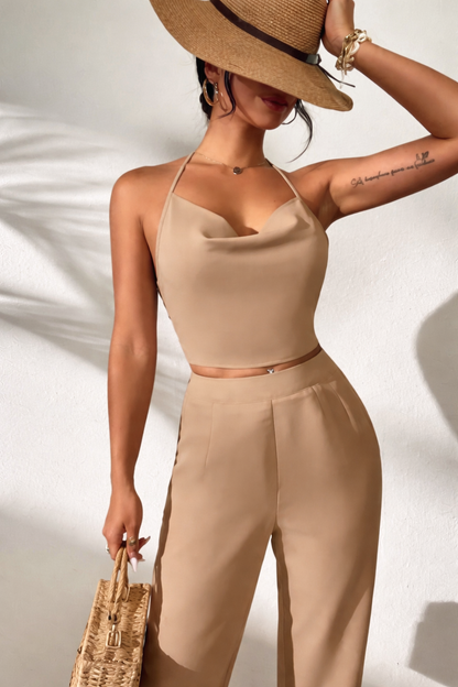 Lycra Luxe Drape Co-ord Set