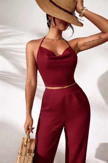 Lycra Luxe Drape Co-ord Set