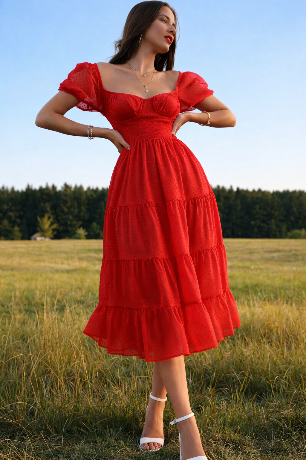 Whispering Meadow Dobby Dress
