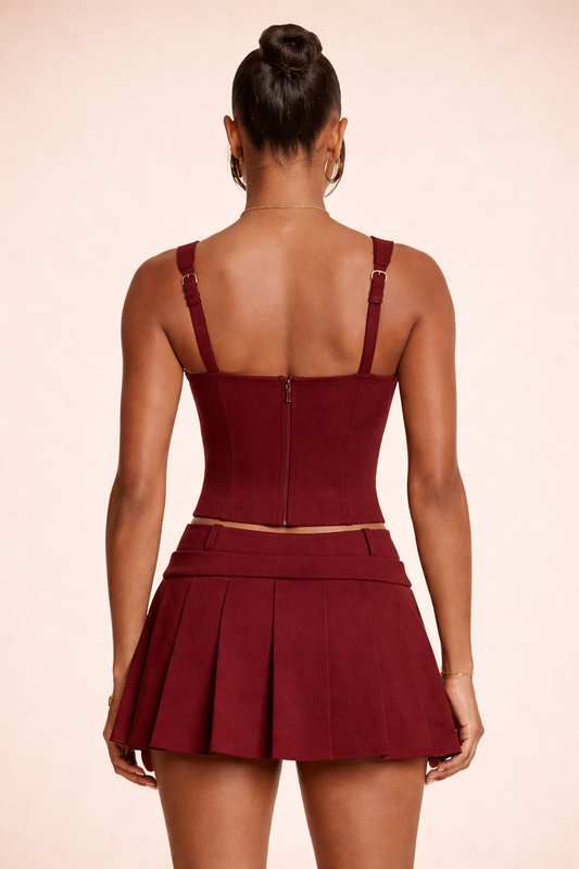 Lycra Elite Pleated Co-ord Set
