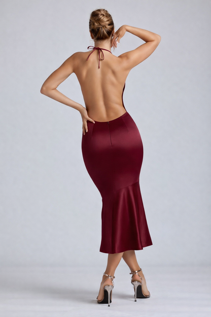 Silquea Curve Satin Lycra Dress
