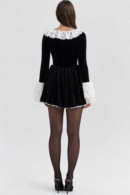 Veloura Lace Velvet Dress
