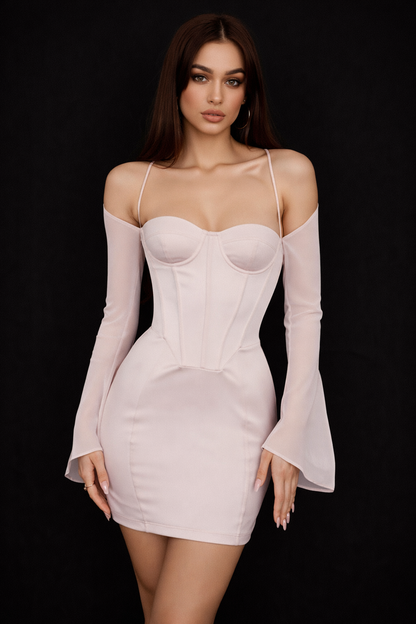 Celmira Sculpt Satin Dress