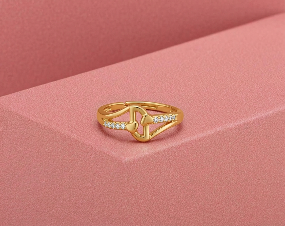 Golden Cupid Spark Ring