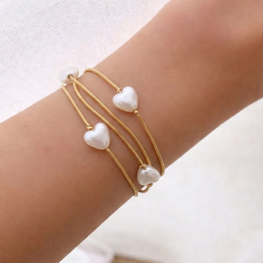 Golden Heart Whisper Bracelet
