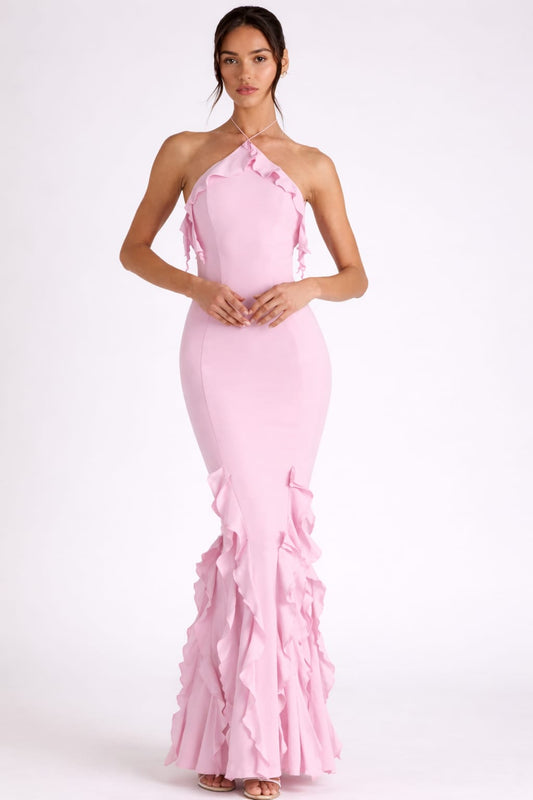 FlairMuse Ruffle Gown