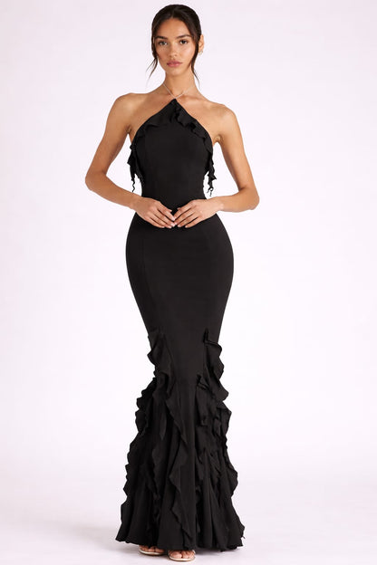 FlairMuse Ruffle Gown