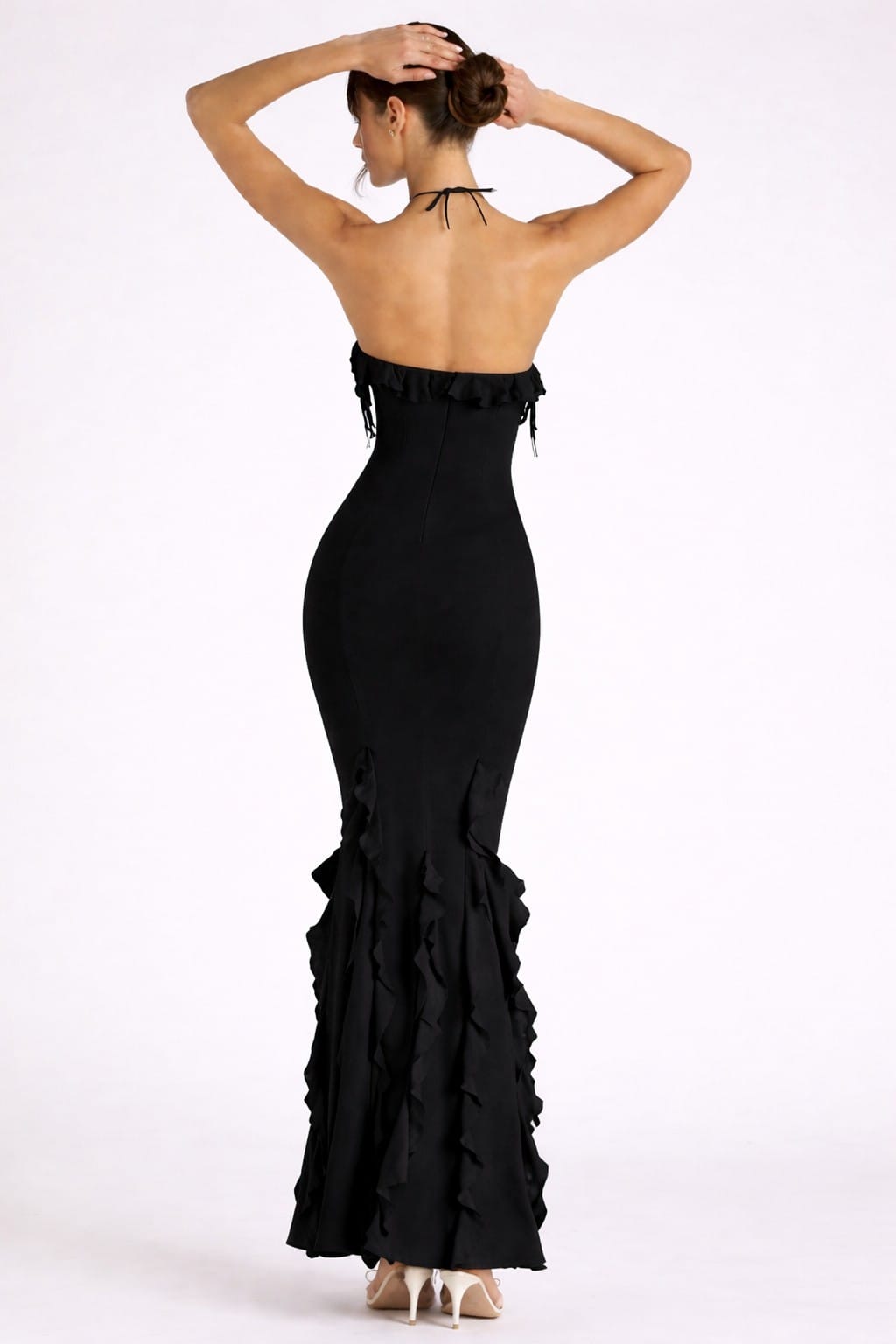 FlairMuse Ruffle Gown