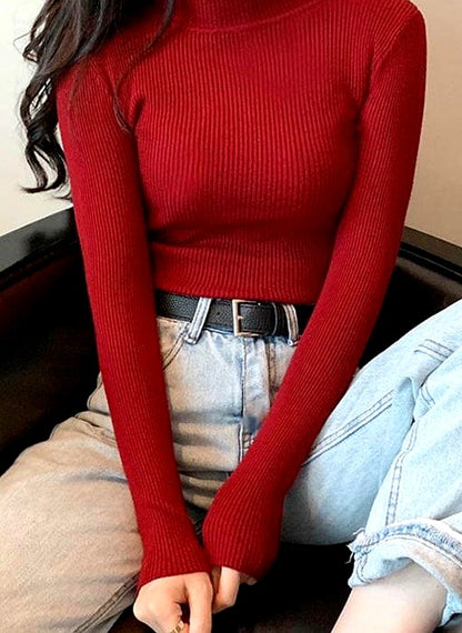 Women’s Polo Neck High Collar Top